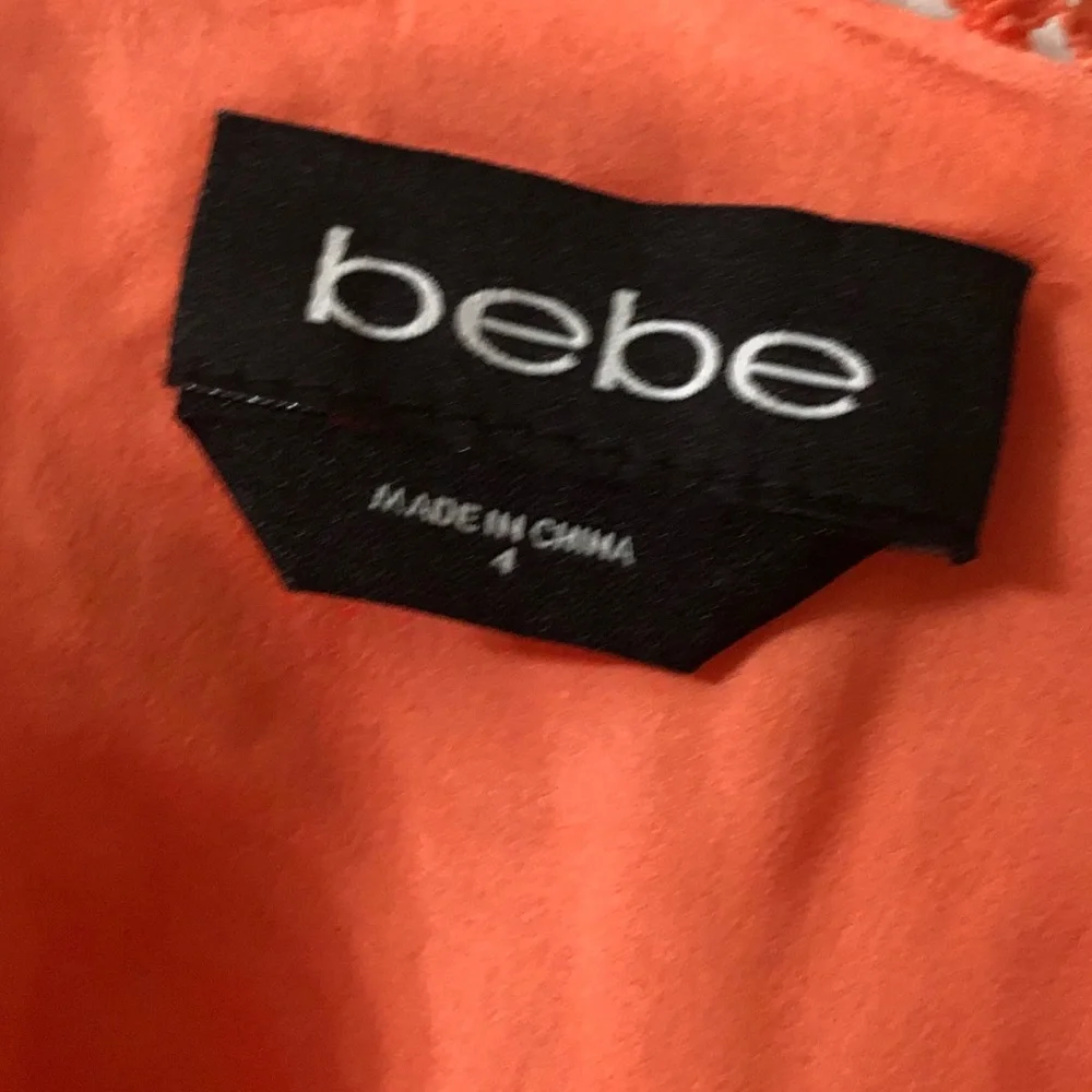 BEBE Coral Orange Jaquard Maxi Dress - Picture 5 of 6